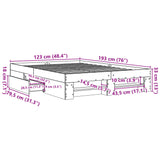 Bettgestell ohne Matratze weiß 120x190 cm Holzwerkstoff