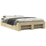 Bed frame without mattress sonoma oak 120x190 cm