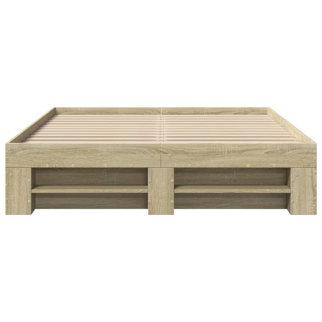 Bed frame without mattress sonoma oak 120x190 cm