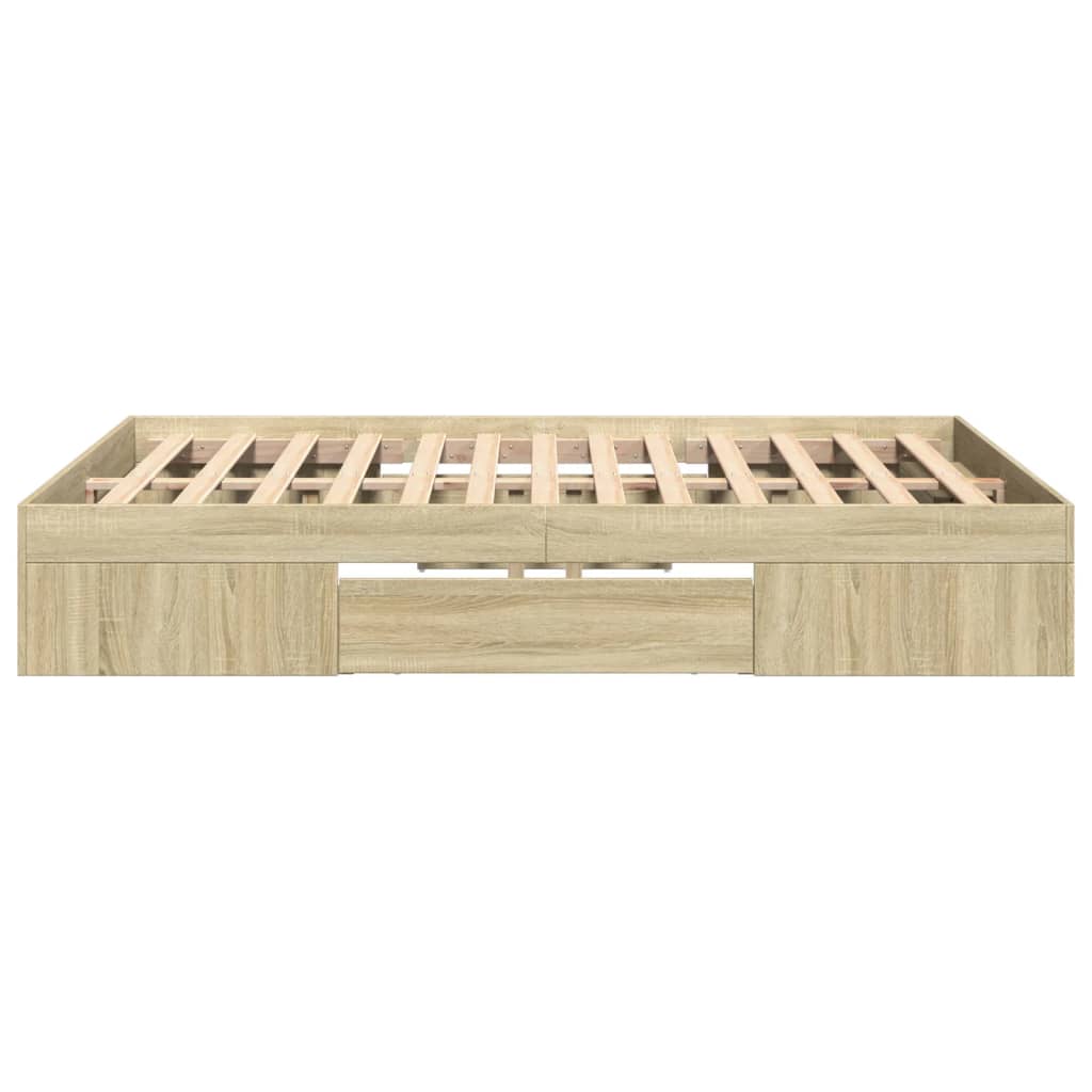 Bed frame without mattress sonoma oak 120x190 cm