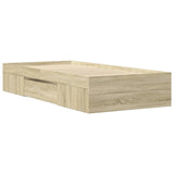 Bed frame without mattress sonoma oak 75x190 cm