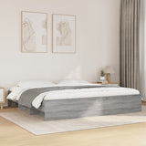 Cadre de lit sans matelas sonoma gris 200x200 cm