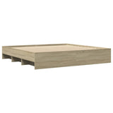 Bed frame without mattress sonoma oak 180x200 cm