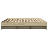 Bed frame without mattress sonoma oak 180x200 cm