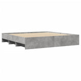 Cadre de lit sans matelas gris béton 180x200 cm bois ingénierie