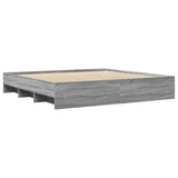 Cadre de lit sans matelas sonoma gris 180x200 cm