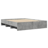 Bed frame without mattress concrete gray 160x200 cm engineered wood