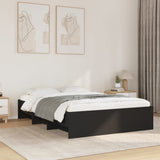 Bed frame without mattress black 140x200 cm engineered wood