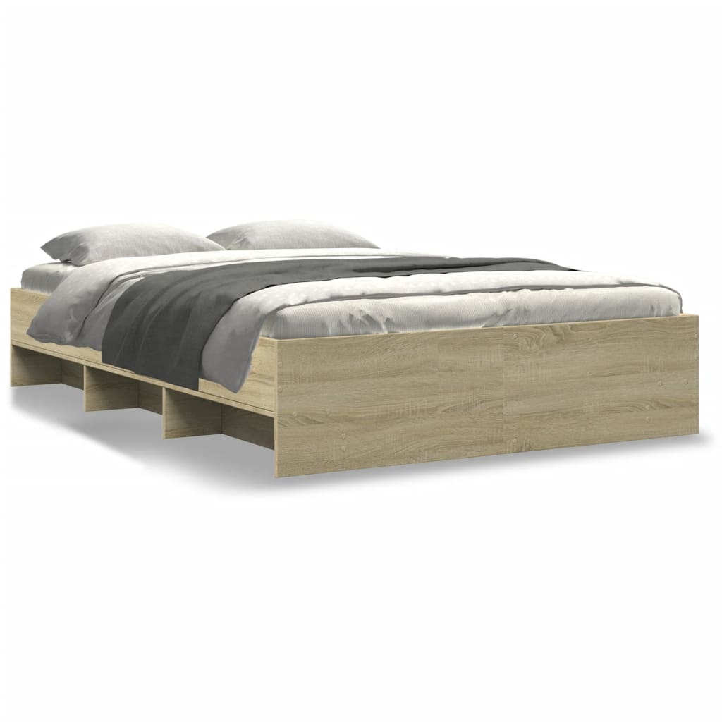 Bed frame without mattress sonoma oak 140x200 cm