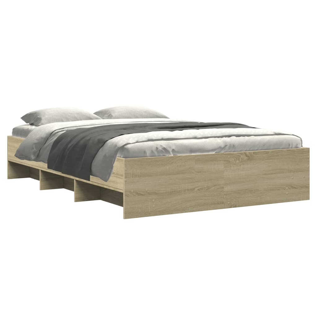 Bed frame without mattress sonoma oak 140x200 cm