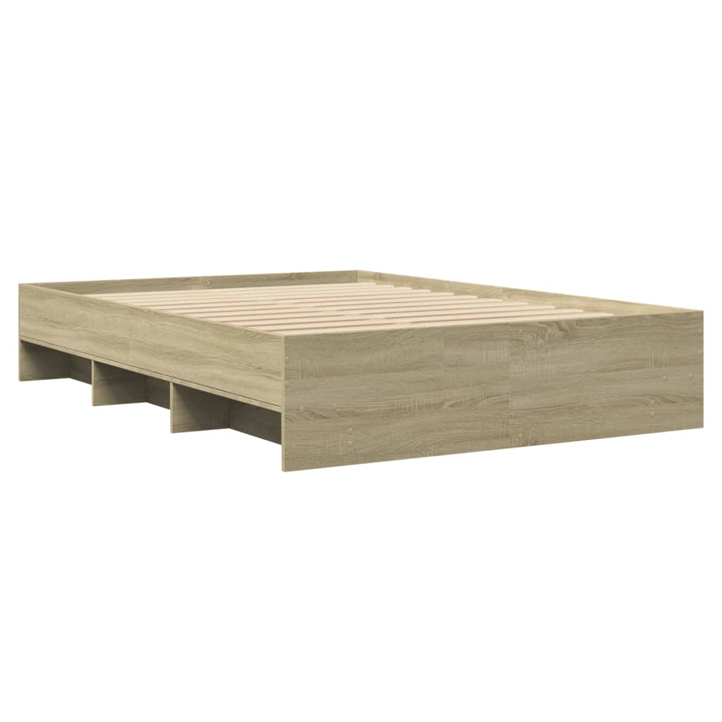 Bed frame without mattress sonoma oak 140x200 cm