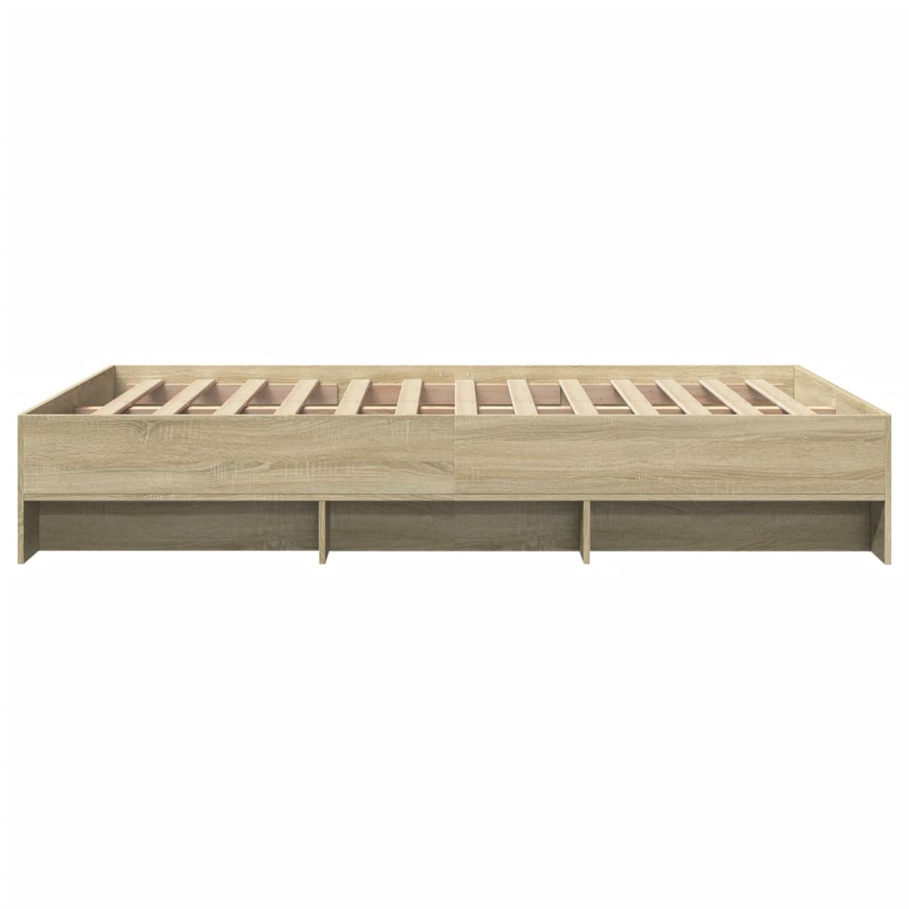 Bed frame without mattress sonoma oak 140x200 cm