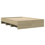 Bed frame without mattress sonoma oak 140x200 cm