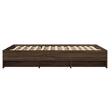 Cadre de lit sans matelas chêne marron 140x200 cm