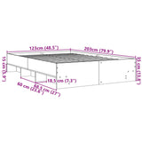 Bettgestell ohne Matratze schwarz 120x200 cm