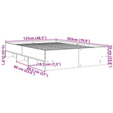 Bettgestell ohne Matratze Sonoma-Eiche 120x200 cm