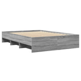 Bed frame without mattress sonoma gray 120x200cm engineered wood