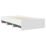 Cadre de lit sans matelas blanc 100x200 cm bois d'ingénierie