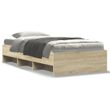 Bed frame without mattress sonoma oak 100x200 cm