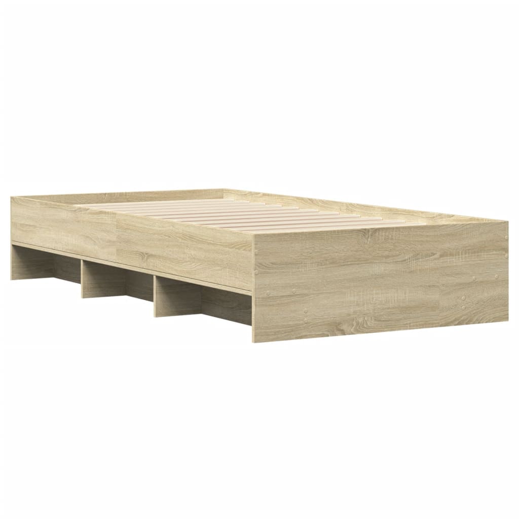 Bed frame without mattress sonoma oak 100x200 cm