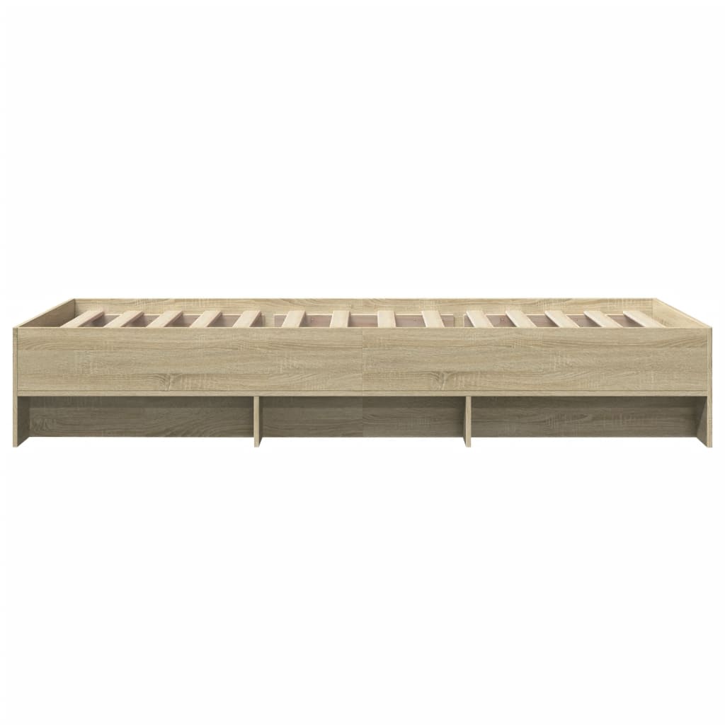 Bed frame without mattress sonoma oak 100x200 cm