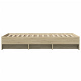 Bed frame without mattress sonoma oak 100x200 cm