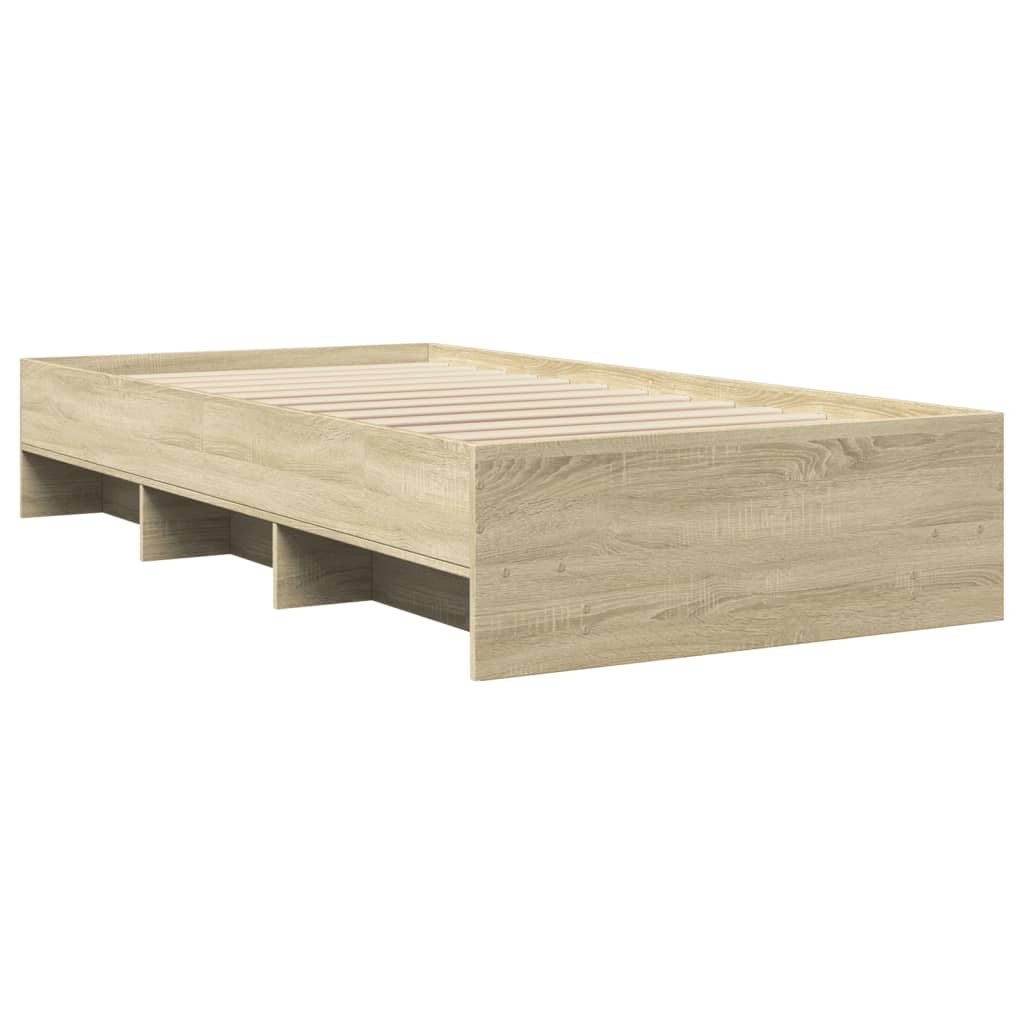 Bed frame without mattress sonoma oak 100x200 cm