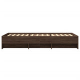 Cadre de lit sans matelas chêne marron 100x200 cm