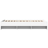 Cadre de lit sans matelas blanc 90x200 cm bois d'ingénierie