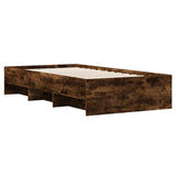 Cadre de lit sans matelas chêne fumé 90x200cm bois d'ingénierie