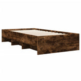 Cadre de lit sans matelas chêne fumé 90x200cm bois d'ingénierie