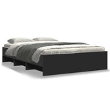 Cadre de lit sans matelas noir 140x190 cm bois d'ingénierie