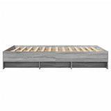 Cadre de lit sans matelas sonoma gris 140x190 cm