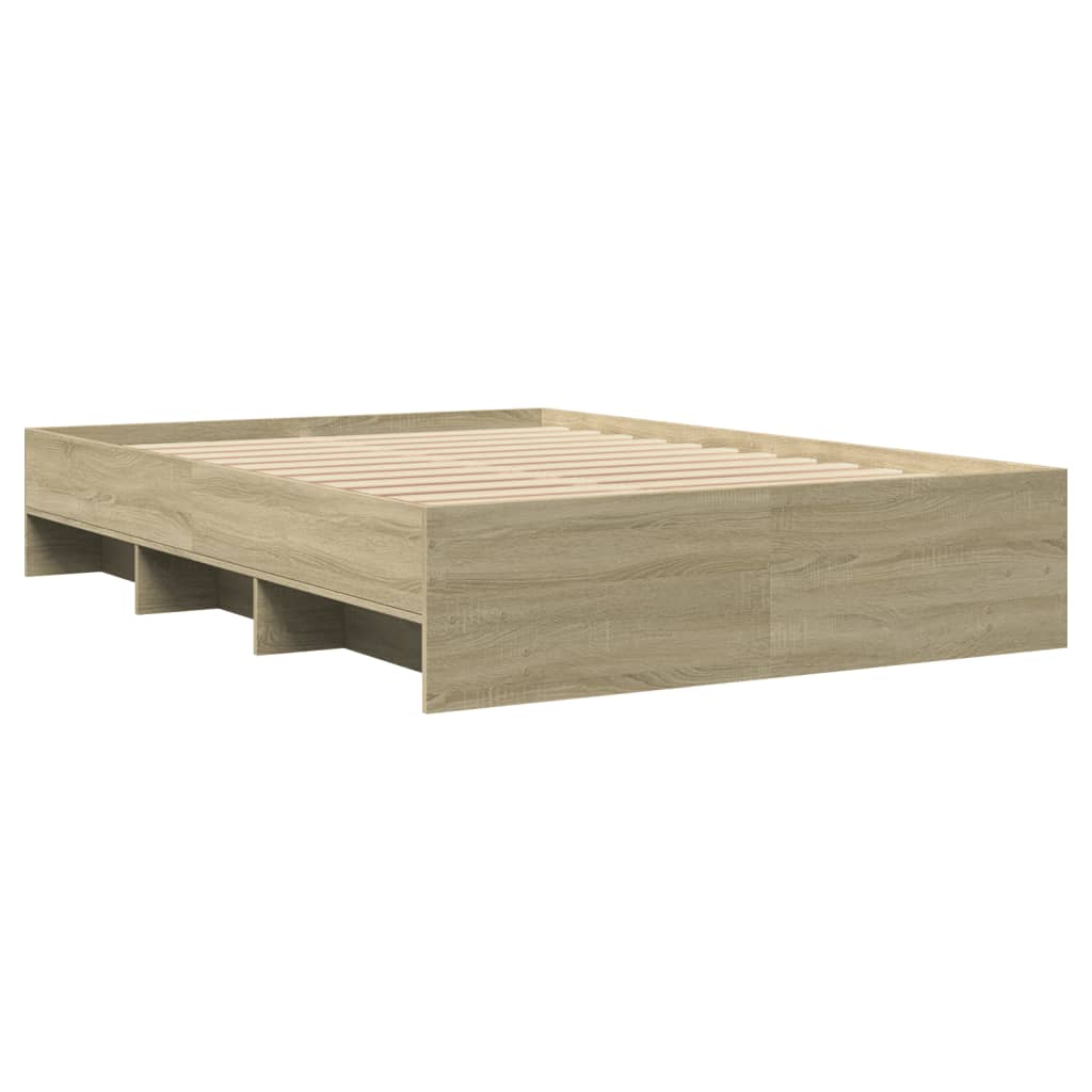 Bed frame without mattress sonoma oak 135x190 cm