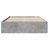 Cadre de lit sans matelas gris béton 135x190 cm bois ingénierie