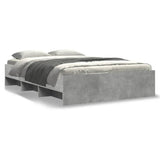 Cadre de lit sans matelas gris béton 120x190 cm bois ingénierie