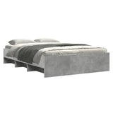 Cadre de lit sans matelas gris béton 120x190 cm bois ingénierie