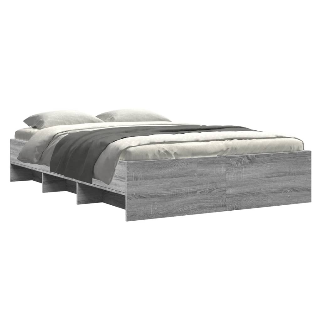 Bed frame without mattress sonoma gray 120x190 cm