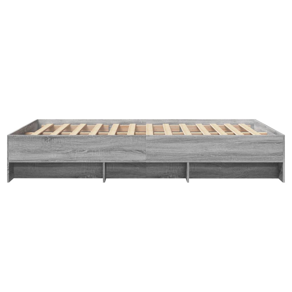 Bed frame without mattress sonoma gray 120x190 cm