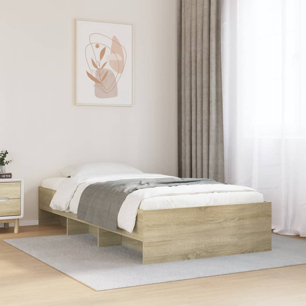 Bed frame without mattress sonoma oak 90x190 cm