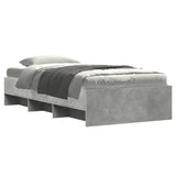 Bed frame without mattress concrete gray 90x190cm engineered wood