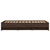 Cadre de lit sans matelas chêne marron 90x190cm bois ingénierie