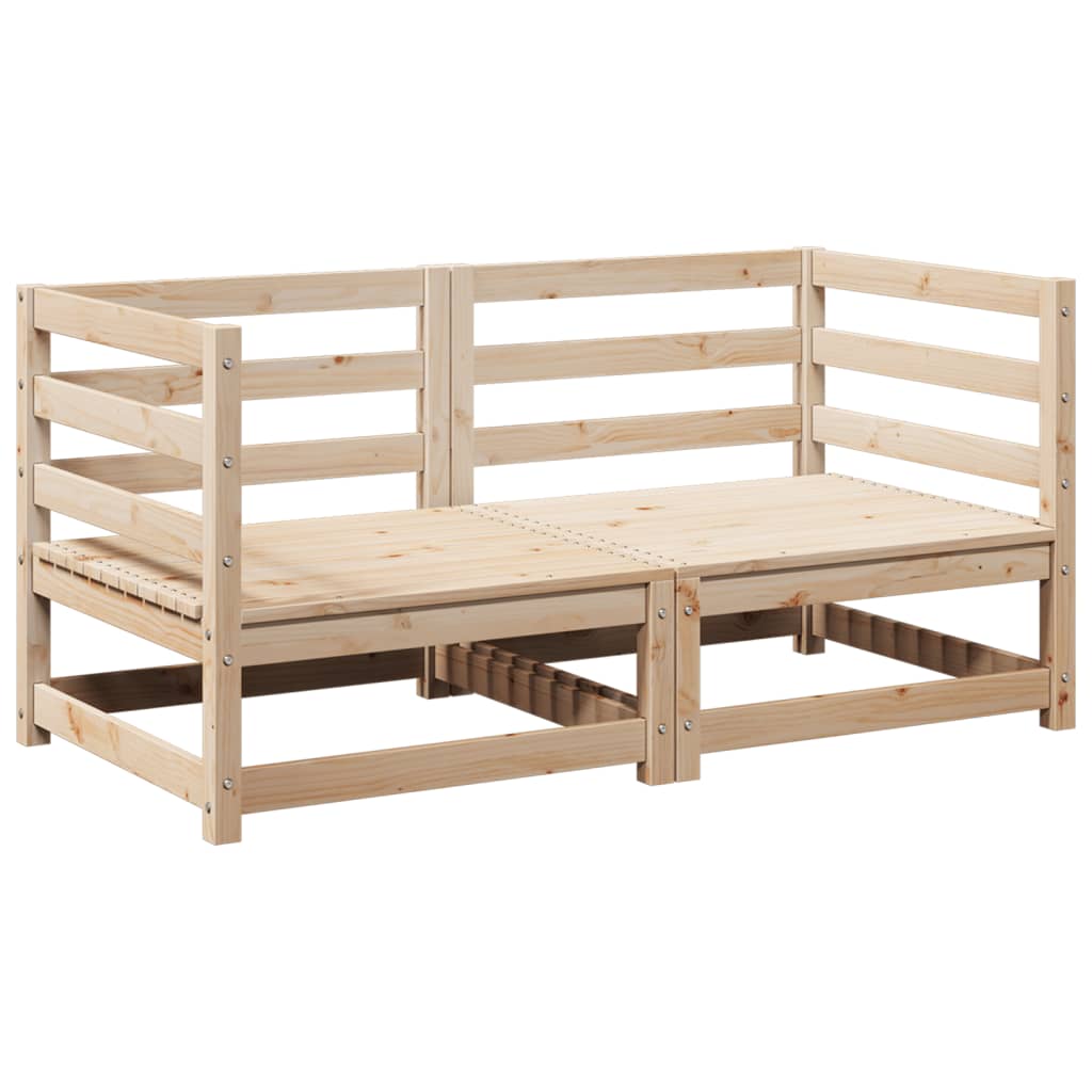 Salon de jardin 2 pcs bois de pin massif