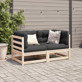 Salon de jardin 2 pcs bois de pin massif