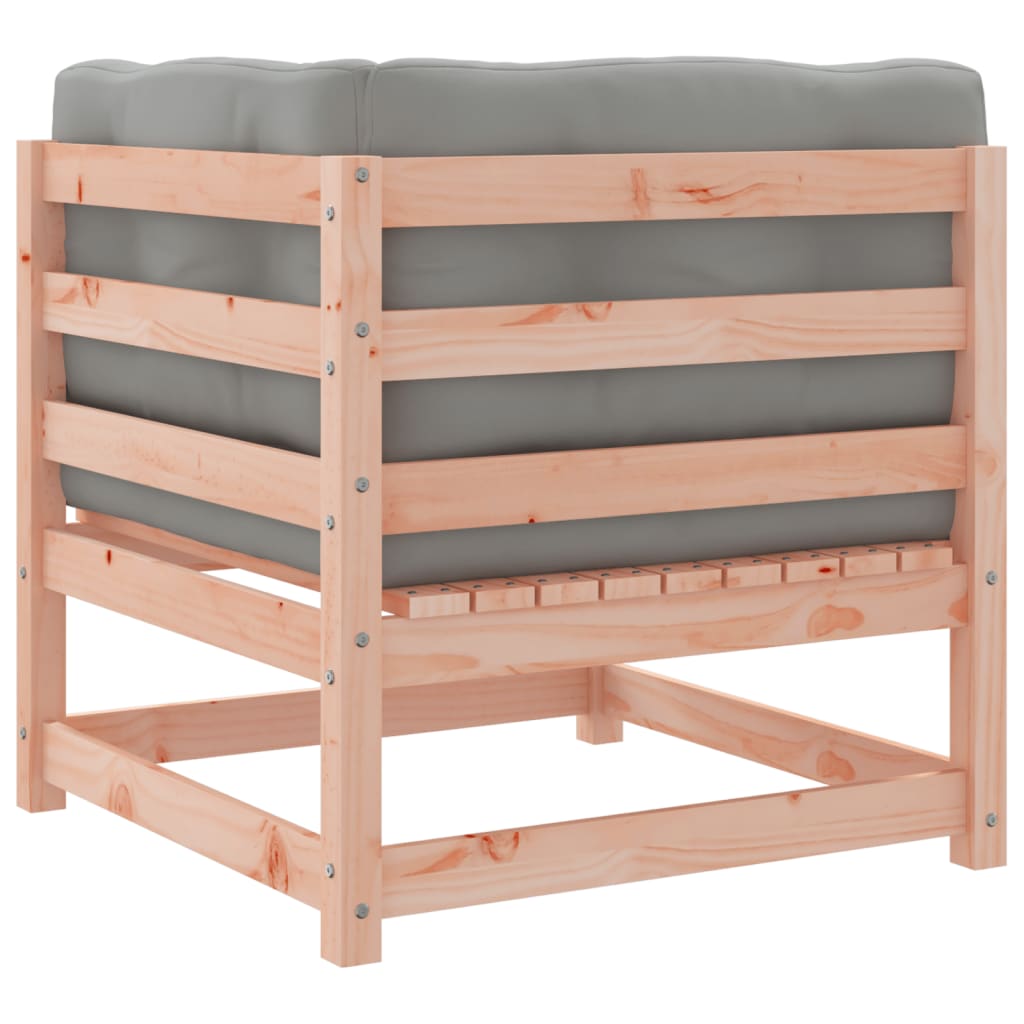 Salon de jardin 4 pcs et coussins bois massif sapin de douglas