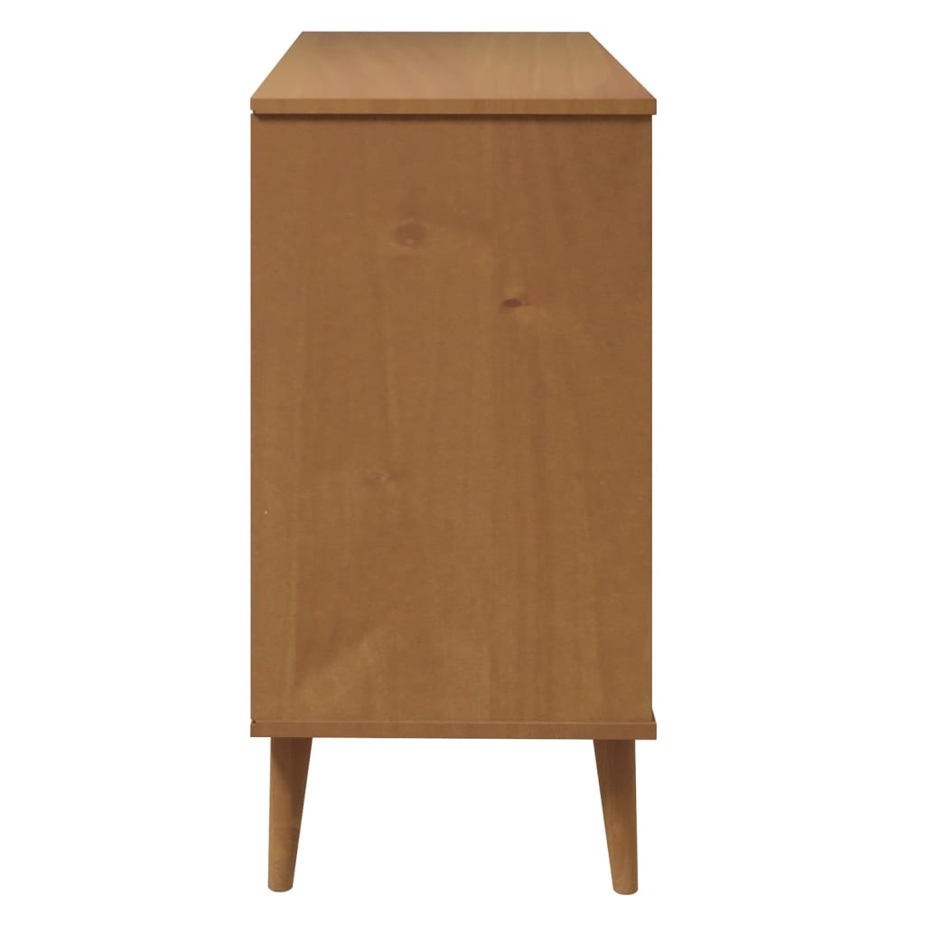 Commode MOLDE Marron 113x40x80 cm Bois de pin massif