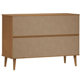 Commode MOLDE Marron 113x40x80 cm Bois de pin massif