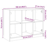 Buffet blanc 102x37x75,5 cm bois d'ingénierie