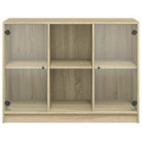 Sideboard aus Sonoma-Eiche, 102 x 37 x 75,5 cm, Holzwerkstoff