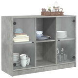 Concrete gray sideboard 102x37x75.5 cm engineered wood